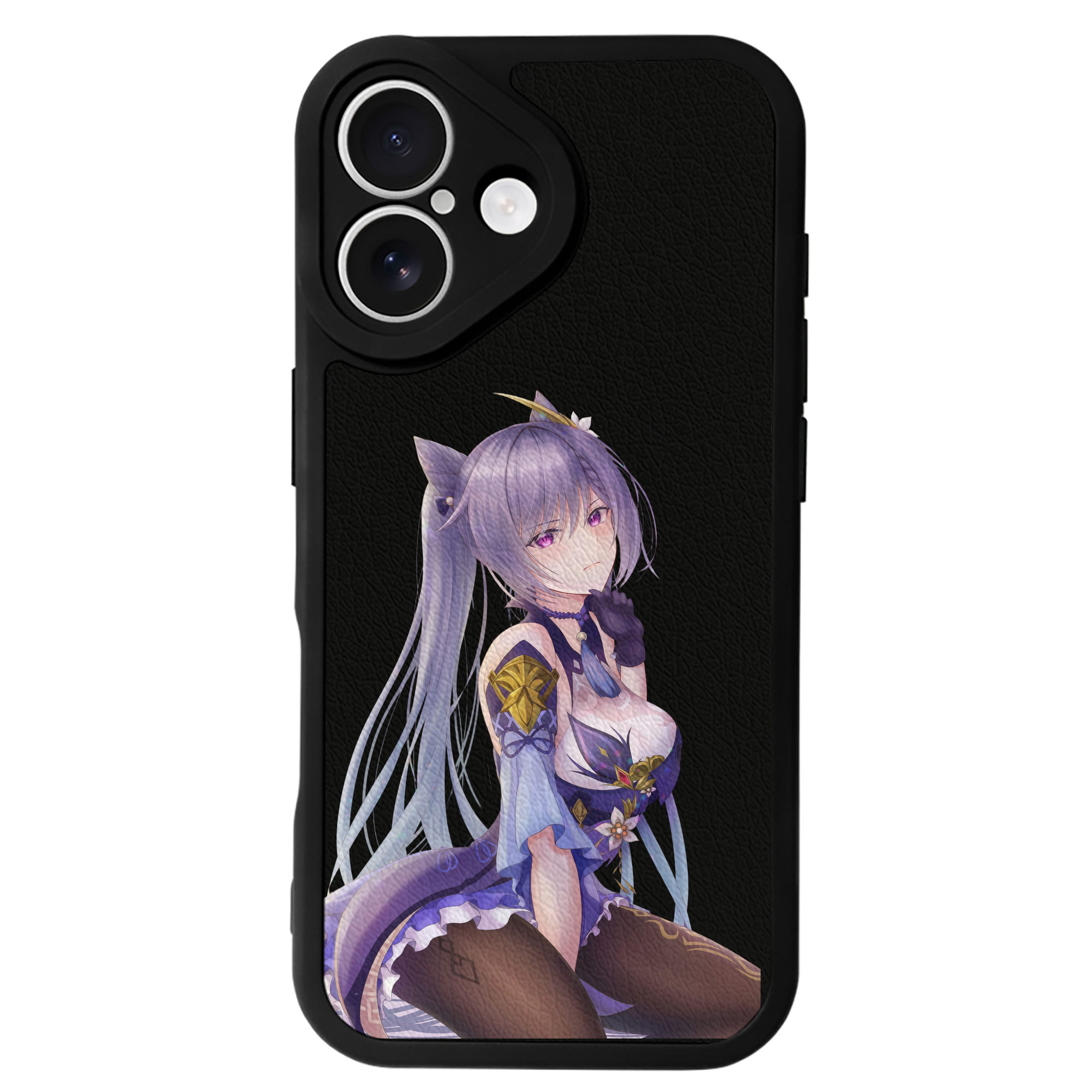 げんし神 刻晴 こくせい genshin Kokusei 【iPhone 16シリーズ対応】シリコンスマホケース（レザー調） 材質：シリコン